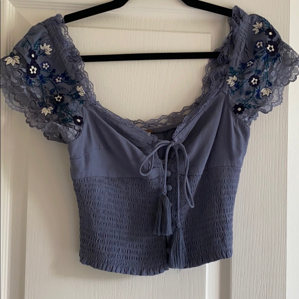 Free People Periwinkle Crop Top